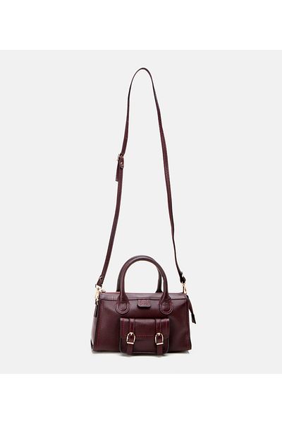 Hotiç Genuine Leather Claret Red Women's Bag