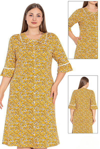 ROMEO LİFE Kadın Büyük Beden Çiçekli Elbise 7841