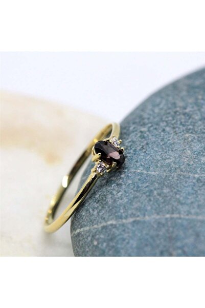 FasekGold 0.70ct Smoky Taşlı 0.10pırlanta(signity)tria Evlilik Teklifi 925 Ay...