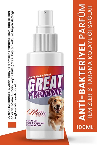 Mellie Professional Anti-Bakteriyel Tüy Açıcı Köpek Parfümü 175 ml
