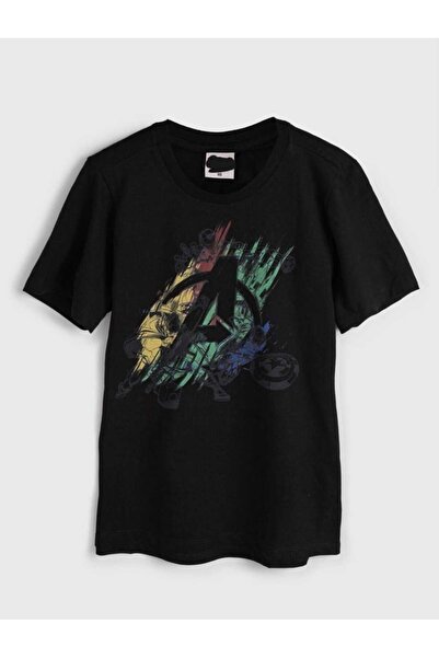 Harajuku Style Μαύρο μοντέρνο σχέδιο Marvel με στάμπα, υπερμεγέθης, unisex, ά...