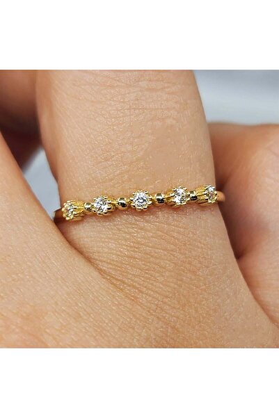 FasekGold Beş Taş 0,45ct Pırlanta Montörü Evlilik Alyansı-pırlanta(SİGNİTY TAŞLI)alyans-hediye Gümüş Yüzük