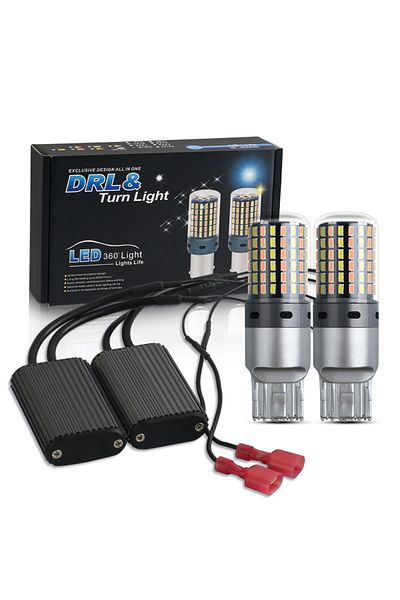 Choice أبيض-أصفر T20 7440 W21W قطعتان 1156 BA15S P21W BAU15S PY21W Canbus No Error LED Lights 7440 W21W T2