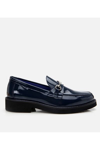 Hotiç Loafer de damă din piele bleumarin