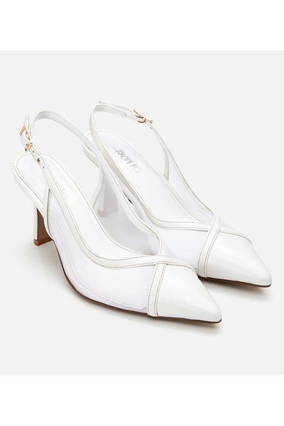 Hotiç Stiletto cu plasă albă pentru femei