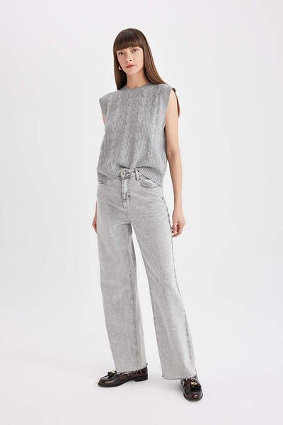 DeFacto Regular Fit Crew Deck Basic Păr drept Impletitură Tricoturi Pulovere C9041AX24WN