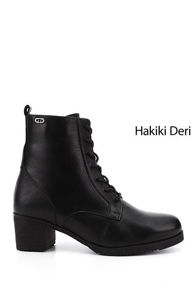 GÖNDERİ(R) Cizme din piele naturală cu toc gros cu fermoar pentru femei/fete