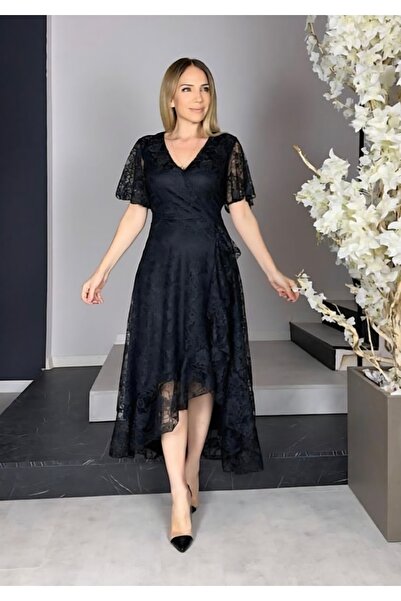 MODA Ολόσωμο φόρεμα με δαντέλα μπροστά και πίσω, με λαιμόκοψη V, με επένδυση ...