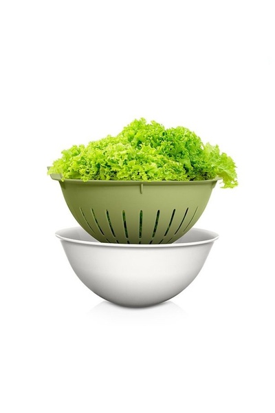 CERONNI Drainer with Handle Bowl Beige (25,5X25,5X10,8 cm)