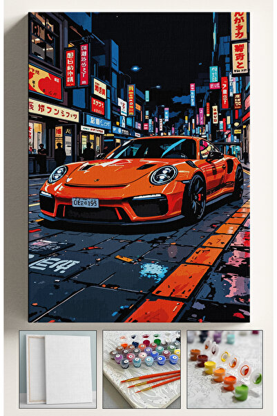 Corvo Sayılarla Boyama Tuval Seti Fırça Boya Dahil (çıtalı) 40x50 Cm JAPON PORS