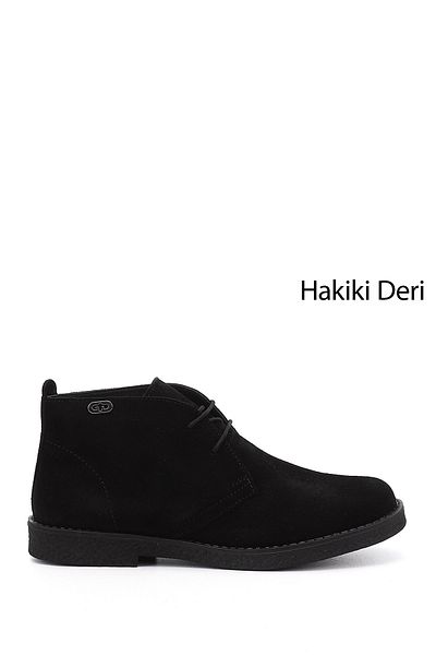 GÖNDERİ(R) Femei/Fete Cizme din piele naturală cu talpă din cauciuc Oxford Mold din piele intoarsa neagra