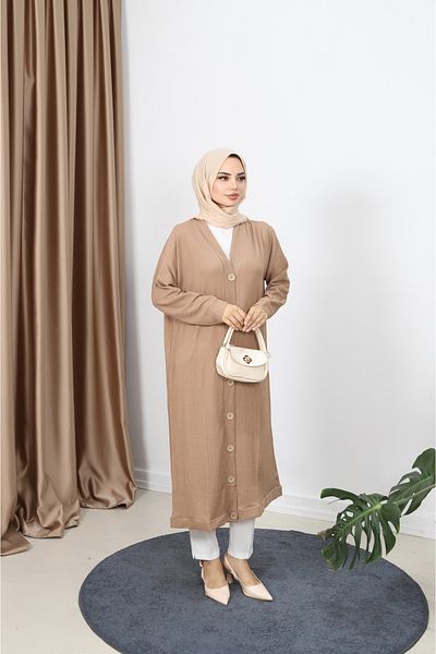 NİSUM MODA Bürümcük Long Cardigan