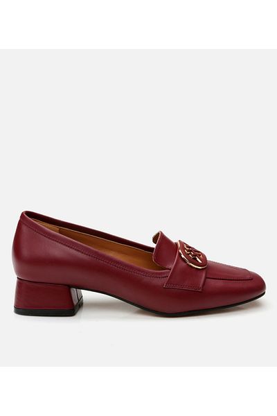 Hotiç Mocasini din piele de dama rosu Claret