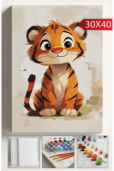 Corvo Sayılarla Boyama Seti Numaralı Tuval Fırça Boya 30x40 Cm - MİNİK KAPLAN