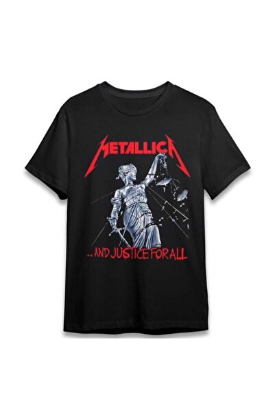 Harajuku Style طباعة ميتاليكا سوداء كبيرة الحجم للجنسين