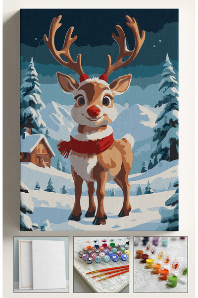 Corvo Sayılarla Boyama Çerçeveli Hobi Seti Numaralı Tuval Fırça Boya dahil Ka...