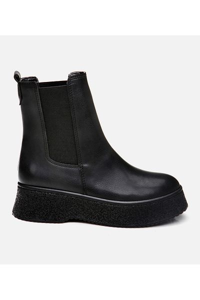 Hotiç Cizme plate negre de damă