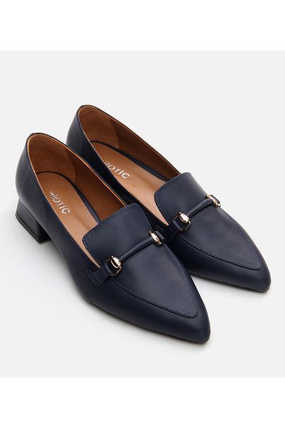Hotiç Loafer de damă din piele bleumarin