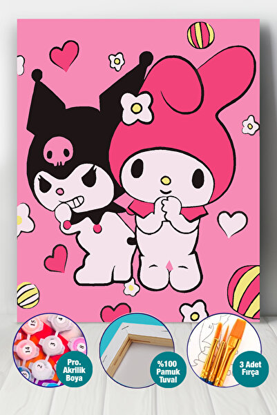 Picasso World Hobby Art Çocuk Sayılarla Boyama Numaralı Tuval Seti Fırça Boya...