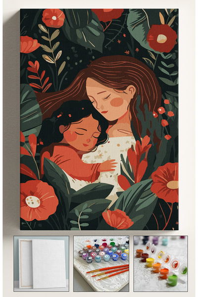 Corvo Sayılarla Boyama Çerçeveli Hobi Seti Numaralı Tuval Fırça Boya Kasnaklı...