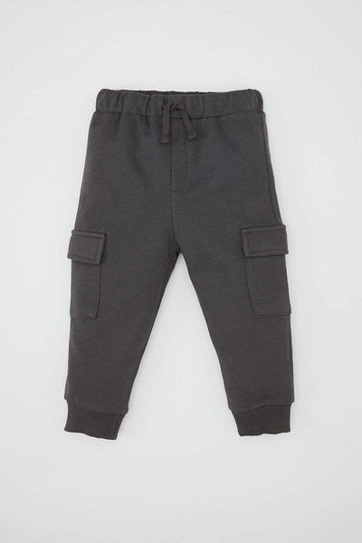 DeFacto Set de 2 bucăți pentru bebeluși, hanorac imprimat cu decolteu, pantaloni de sport cu buzunar cargo cu talie elastică D7653A