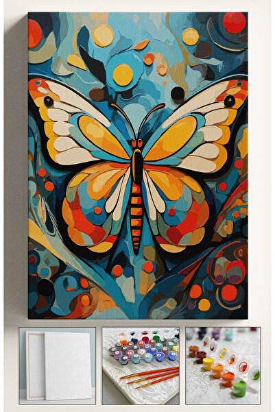 Corvo Sayılarla Boyama Seti Numaralı Tuval Fırça Boya Dahil Kasnaklı Set 40x5...