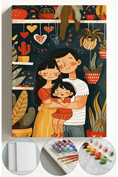 Corvo Sayılarla Boyama Çerçeveli Hobi Seti Numaralı Tuval Fırça Boya Dahil Ka...