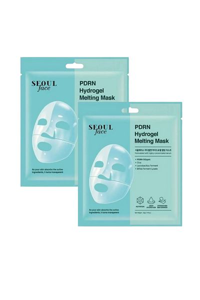 Dermal Seoul Face Pdrn Hydrogel Melting Mask Moisturizing Skin Repair Transparent Gel Mask 34 Gr 2 Pieces