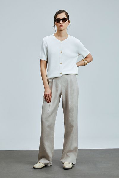 Lufian Lugano Γυναικεία Ζακέτα Rayon Ecru