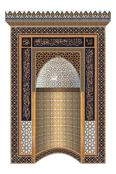 Armada Çini 180x290 Ks-77 Çinili Mescit Mihrap Cami Mihrapları