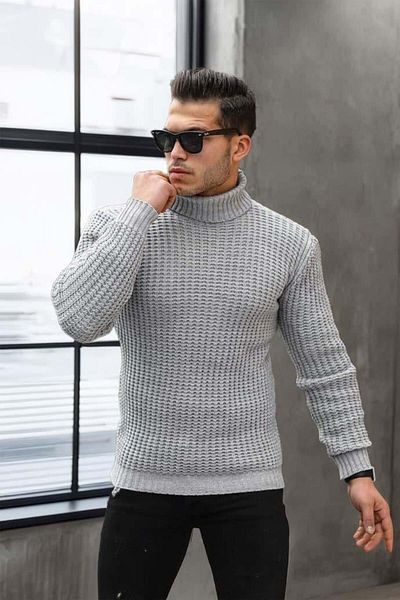 Valiberta Nopenli Wick Knitted Fisherman Sweater - Light grey