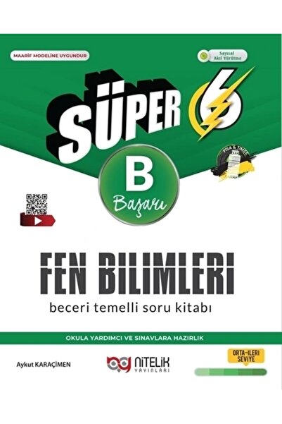 Nitelik Yayınları 6. Sınıf Süper Fen Bilimleri Beceri Temelli Soru Kitabı (B)...