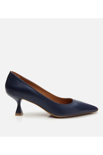 Hotiç Stiletto din piele naturală Hotiç bleumarin