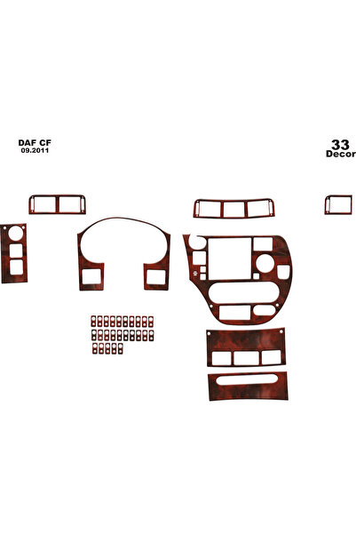 Marscockpitdesign Daf CF وحدة التحكم-تغليف التوربيدو 2011 33 قطعة