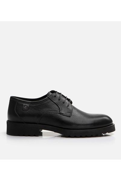 Hotiç Pantofi casual negri din piele pentru bărbați