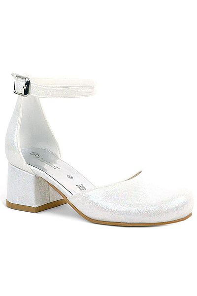 hapshoe Pantofi cu toc pentru fete Merida Pearl Shiny Glitter cu toc gros