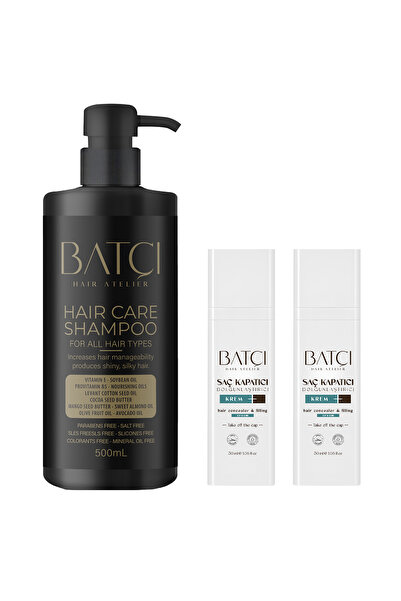 Batçı خافي عيوب الشعر 30 مل 2 قطعة + شامبو خالي من الكبريتات وخالي من البارابين