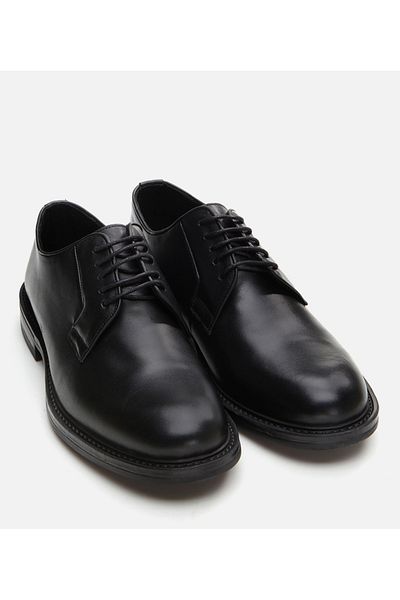 Hotiç Pantofi casual negri din piele pentru bărbați