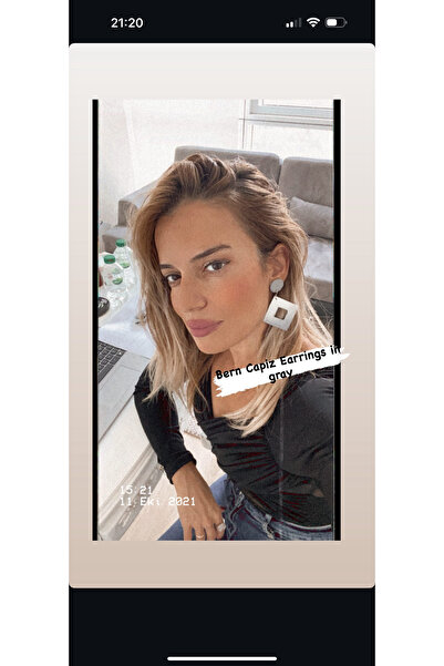 Beng Artisans Bern Capiz Shell Earrings In Gray El Yapımı Küpe