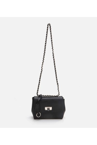 Hotiç Geantă neagră mini (crossbody) pentru femei