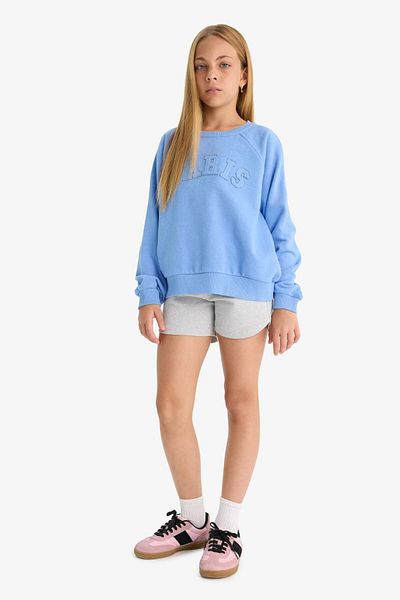 DeFacto Hanorac imprimat pentru fete, roz oversize, cu decolteu lat, D1100A824AU
