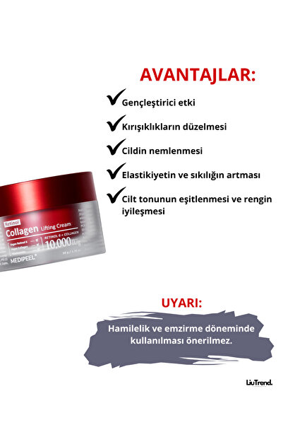 Medipeel Retinol Collagen Lifting Cream 50 ml Retinol Ve Kollajen Içeren Ikili Sıkılaştırıcı Krem M0096