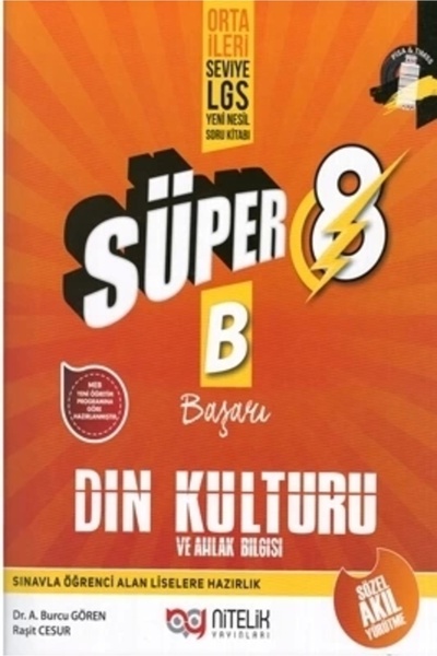Nitelik Yayınları 8.sınıf Süper 8 Din Kültürü Soru Kitabı