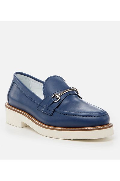 Hotiç Loafer de damă din piele bleumarin