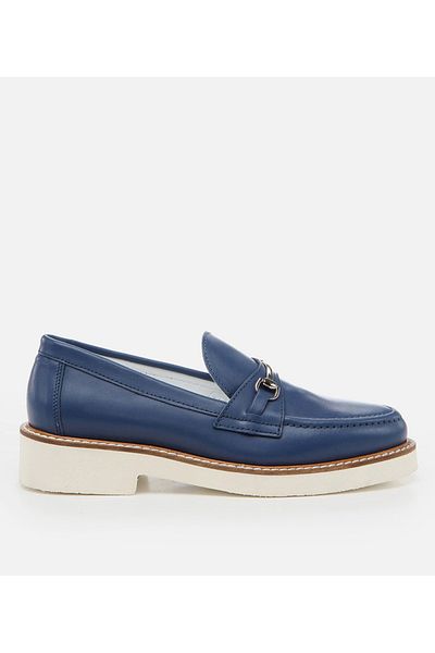 Hotiç Loafer de damă din piele bleumarin
