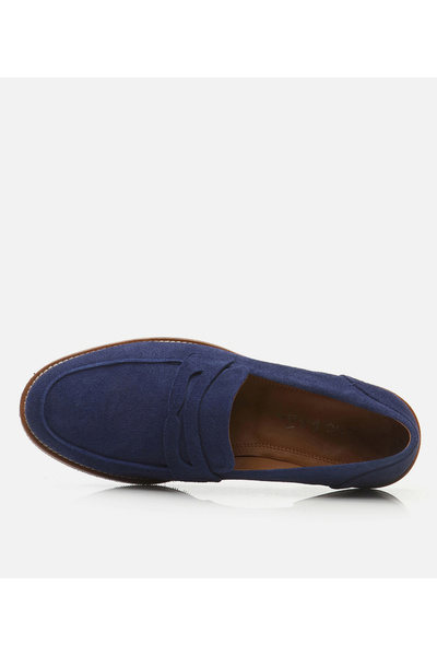Hotiç Men's Leather Navy Blue Loafer