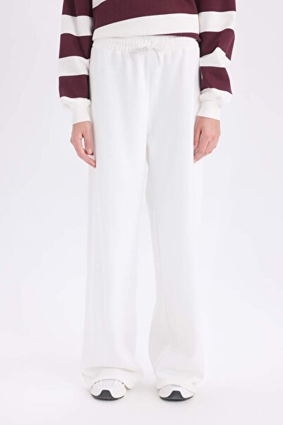 DeFacto Standart Fit Jogger Kalın Kışlık Eşofman Altı Basic Düz Beli Lastikli Geniş Paça Uzun Boy D6274AX24A