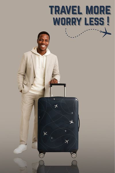 Trendglobal Bagaj Valisa Husa de protectie Avion Model Albastru