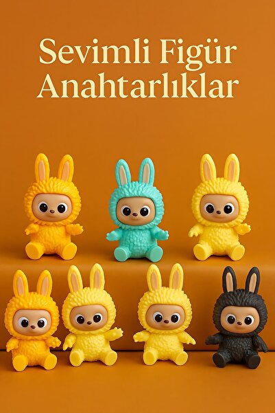 BaBaWoSs لابوبو سلسلة مفاتيح طباعة عالية الجودة 3 قطع