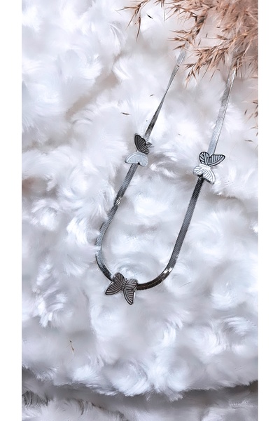 Serenity فراشة أحسب سلسلة متماسكة عادي قلادة الصلب